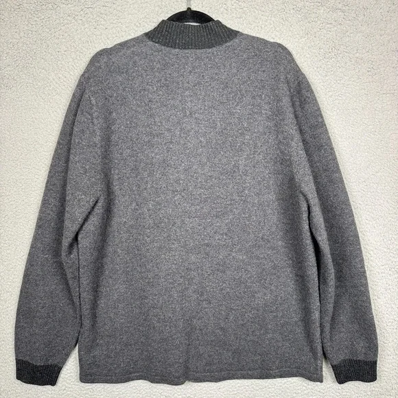 Bonobos Coat Mens L Gray Slim Fit Bomber Jacket Merino Wool Preppy Classic Warm - Picture 2 of 8